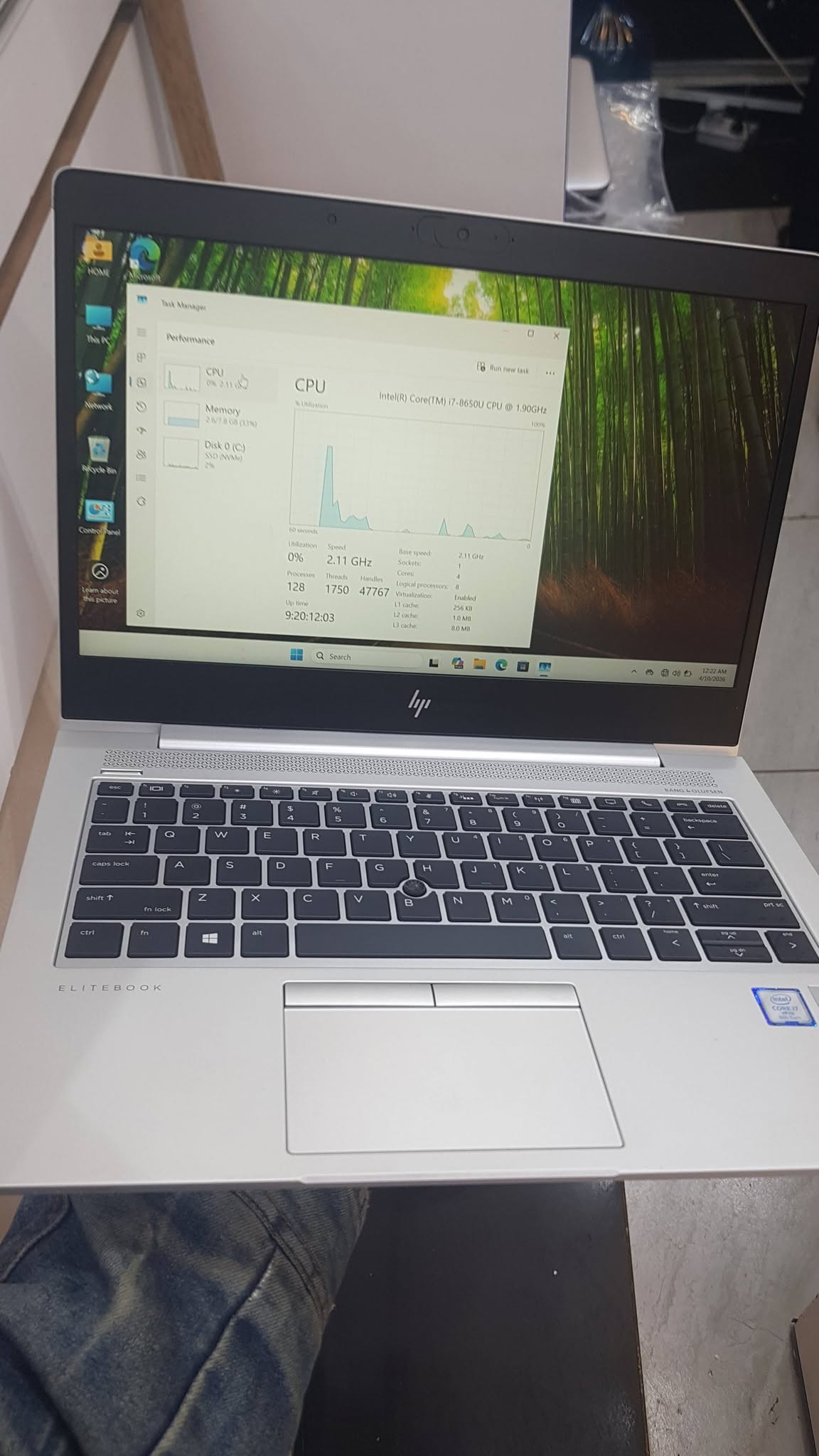 HP EliteBook 840 G5 – Core i7, 8GB RAM, 256GB SSD