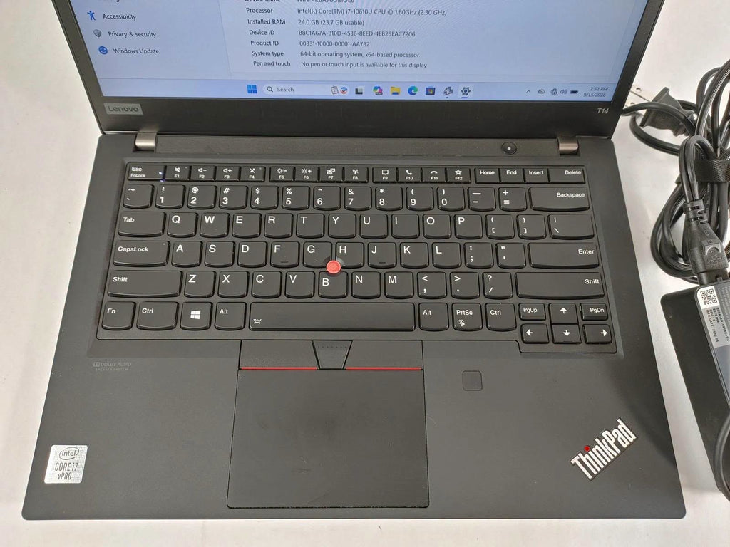 Lenovo ThinkPad T14 – Core i7, 24GB RAM, 256GB SSD
